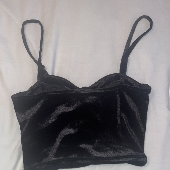 H&M Velour Corset-Style Top - Picture 3 of 6